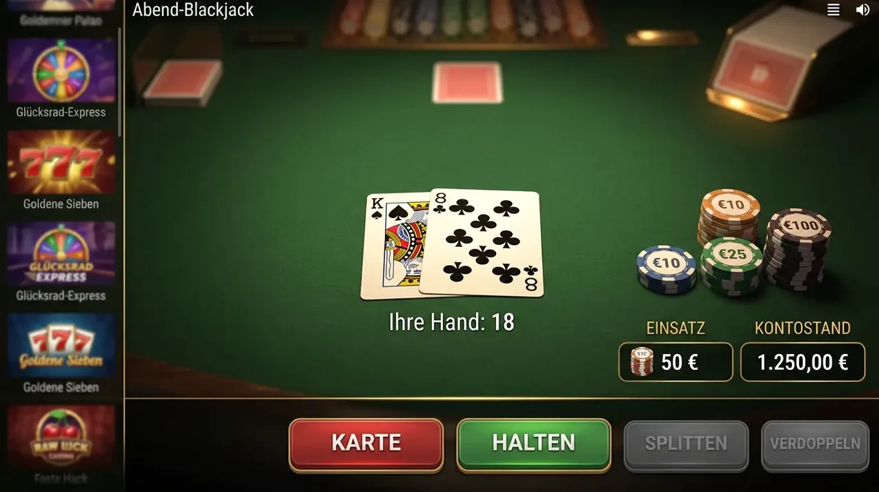 Tischspiele & Video Poker bei Fresh